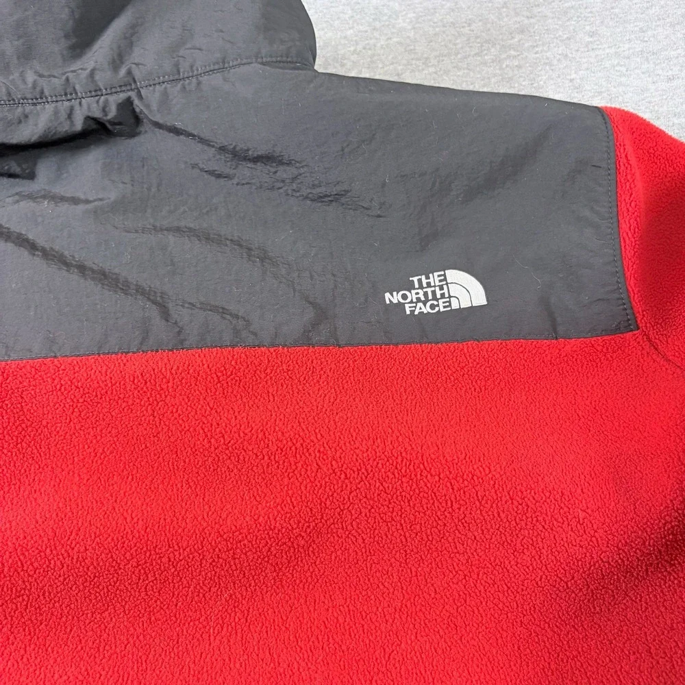 The North Face Denali Fleece Jacket Mens XL Red Black Full Zip Polartec Coat